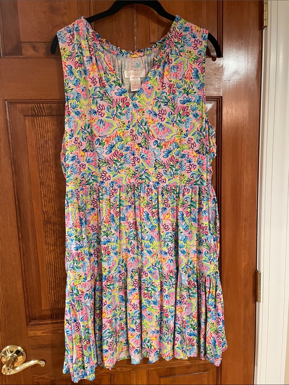Sleeveless Floral Tiered Mini Dress - Pink Multi